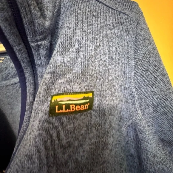 L.L. Bean Heathered Blue Zip-Up Jacket - Picture 5 of 6